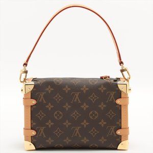 Louis Vuitton Side Trunk Handbag Monogram Canvas PM Brown